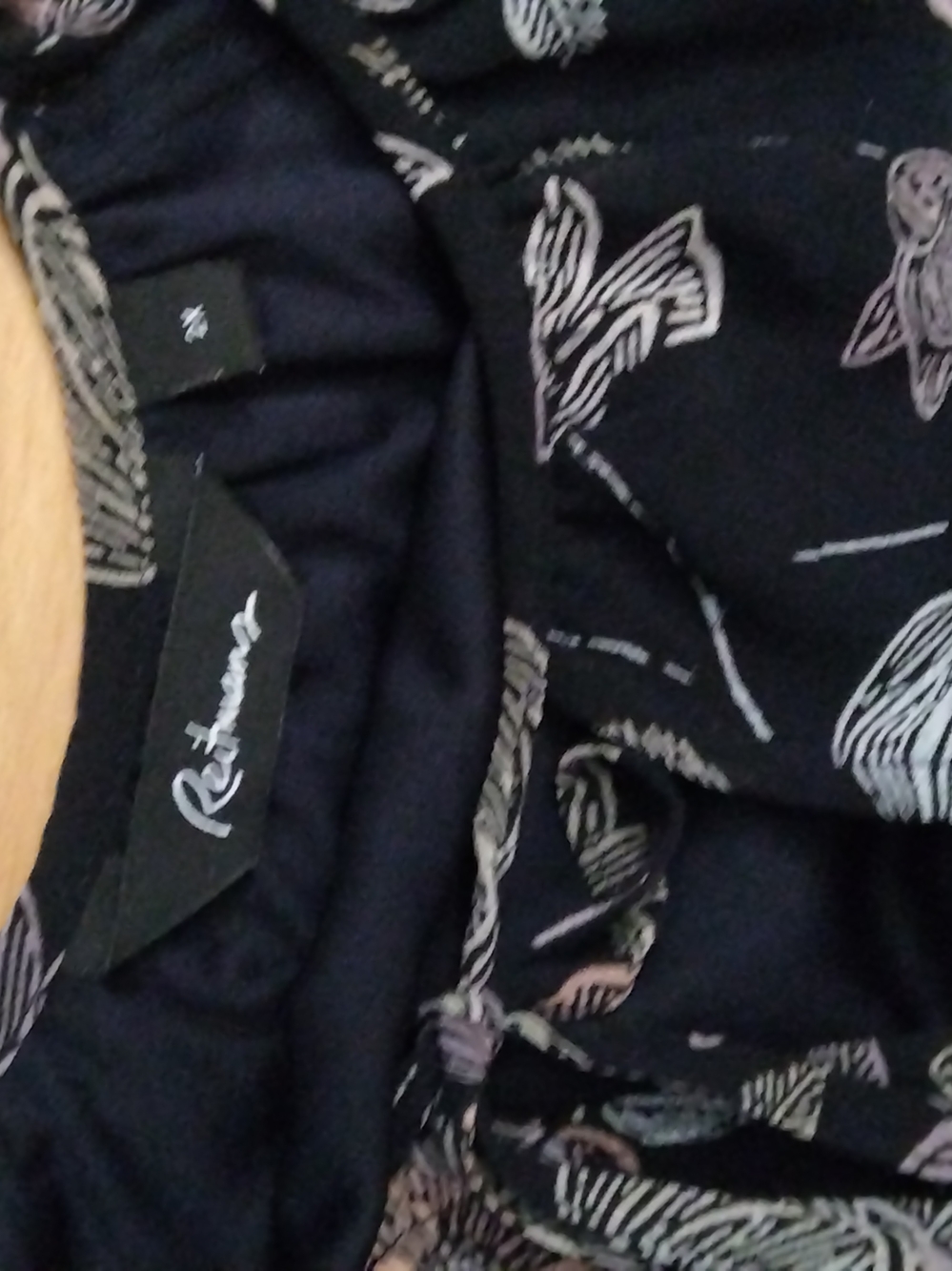 Smart Reitmans Midi Black Floral Short-Sleeve Dress Excellent Shaped - Picture 5 of 5